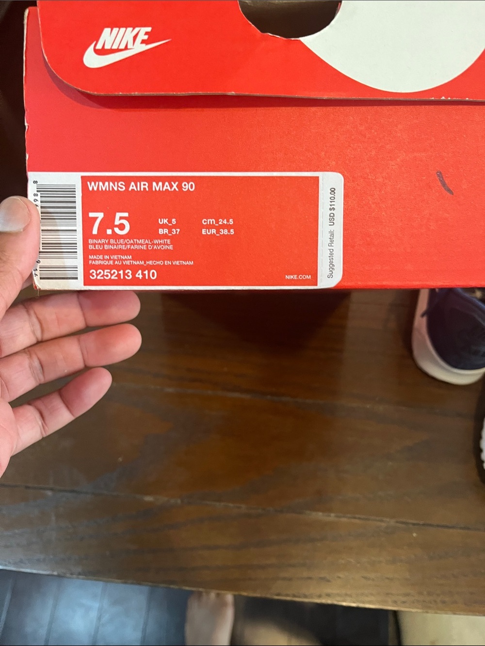 Nike WMNS Air Max 90 Kids Sneakers in Binary Blue and White